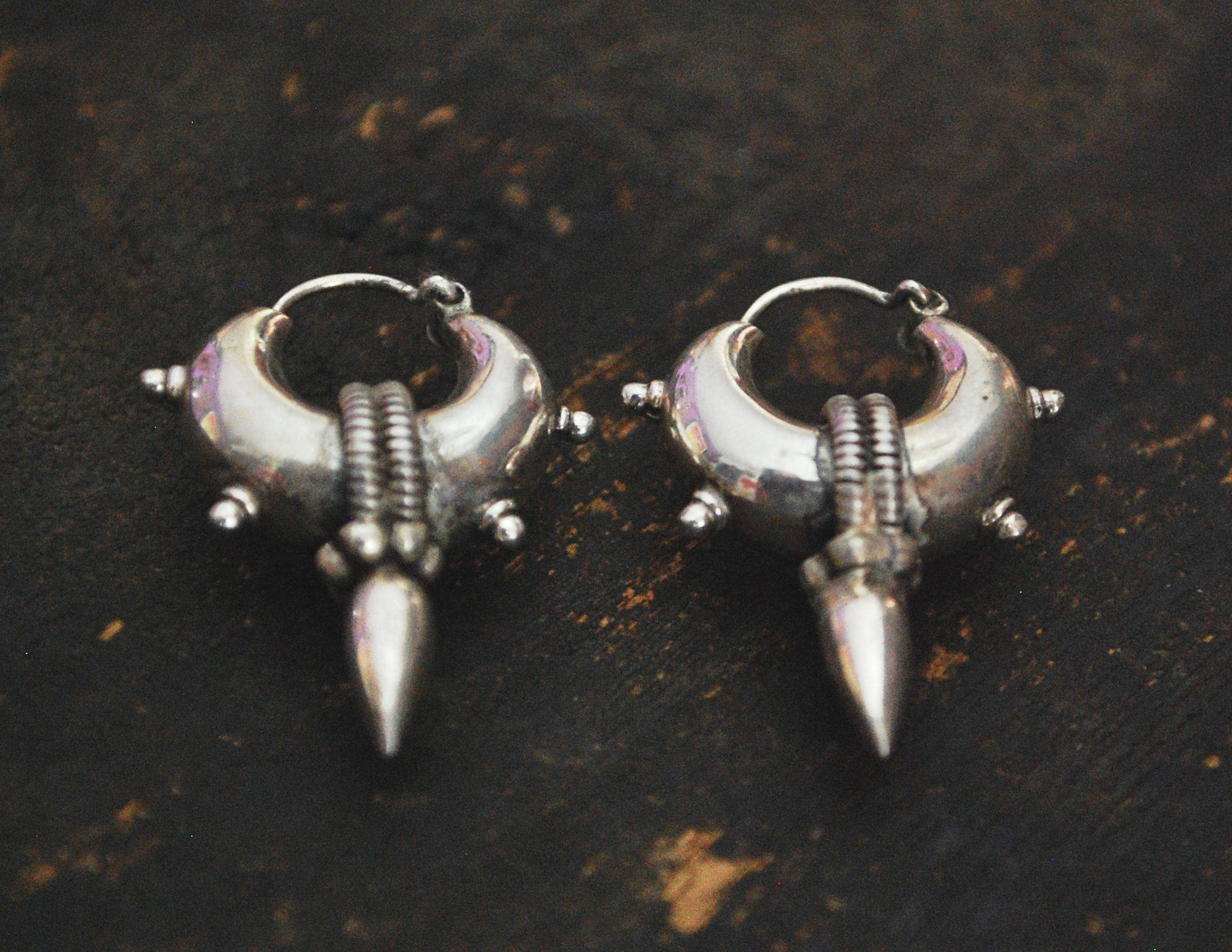 Rajasthani Hoop Earrings - Indian Jewelry - Rajasthan Jewelry - Rajasthan Earrings - Gypsy Jewelry - Gypsy Earrings