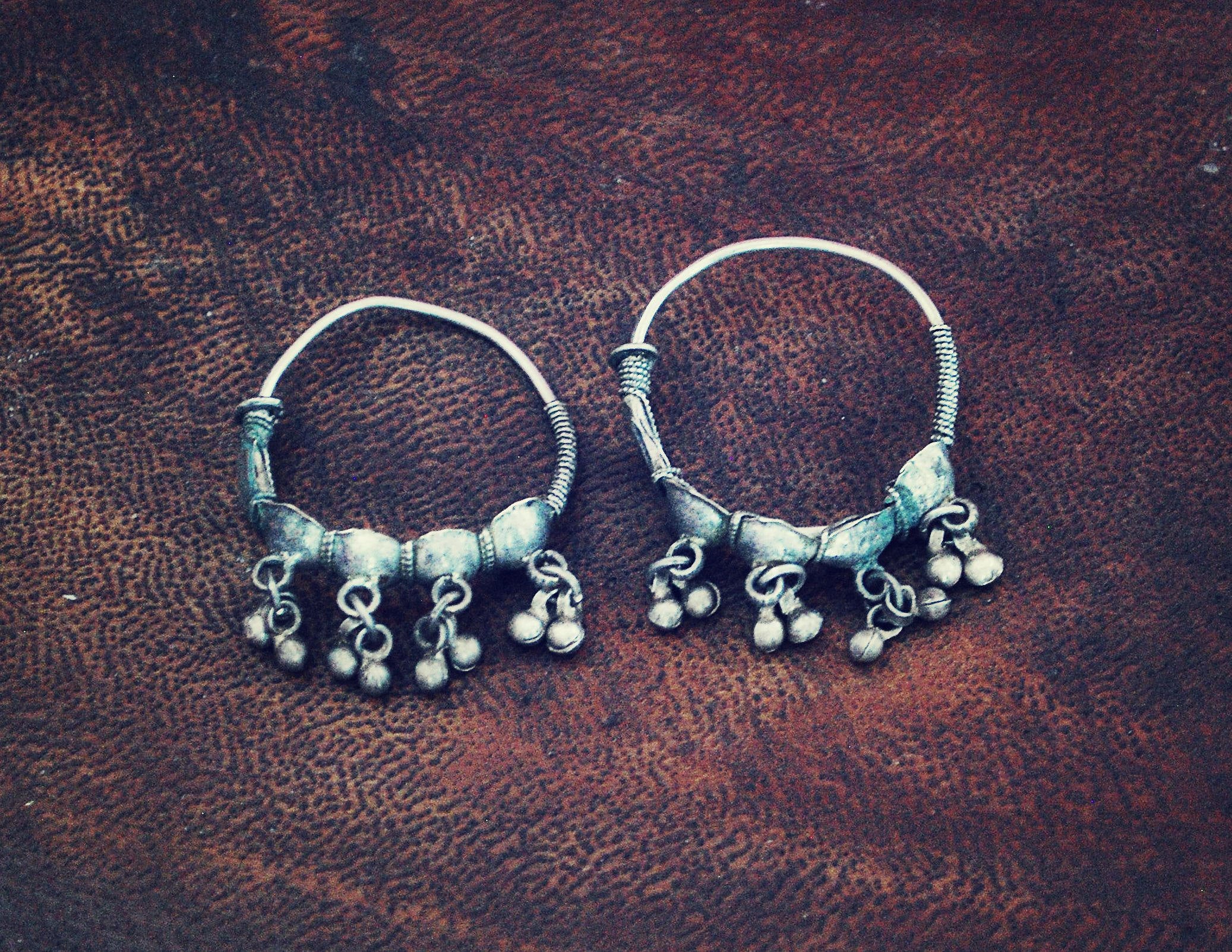 Tribal Indian Hoop Earrings - Rajasthan Hoop Earrings - Rajasthan Jewelry - Tribal Hoop Earrings