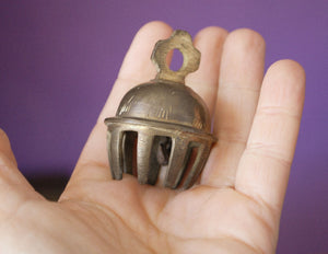 Antique Indian Brass Bell - Rustic Brass Bell for Home Decor