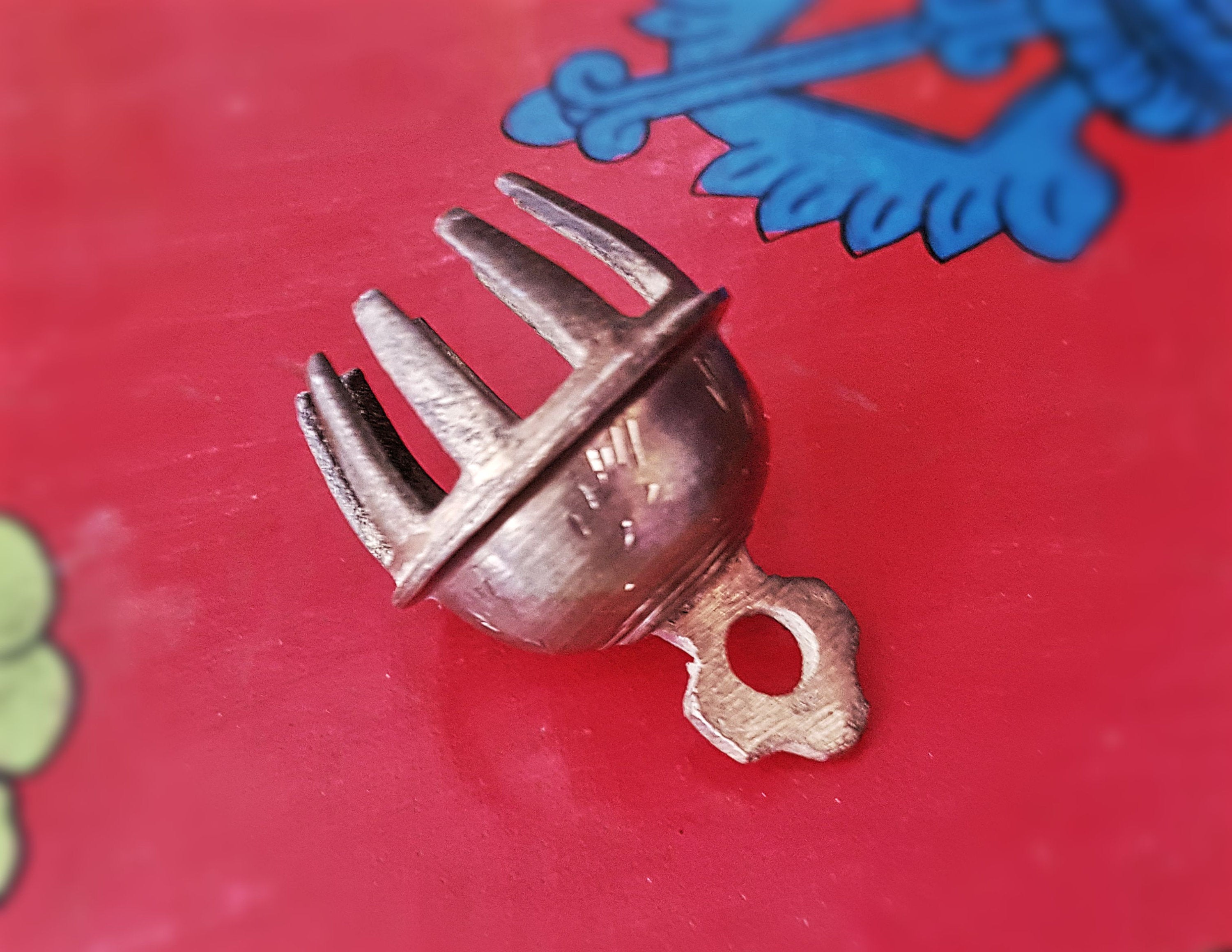 Antique Indian Brass Bell - Rustic Brass Bell for Home Decor