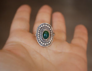 Ethnic Jade Ring - Size 8.5 - Jade Ring - Jade Jewelry - Ethnic Ring - Ethnic Jewelry - Indian Jewelry