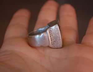 Old Fulani Tuareg Ring from Mali - Size 7 - Old Fulani Silver Ring - Tribal African Silver Ring