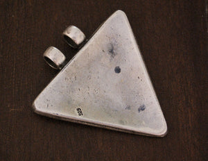 Rajasthan Silver Amulet - Spiral of Life Pendant - Tribal Rajasthan Pendant - Ethnic India Pendant - Magical Amulet