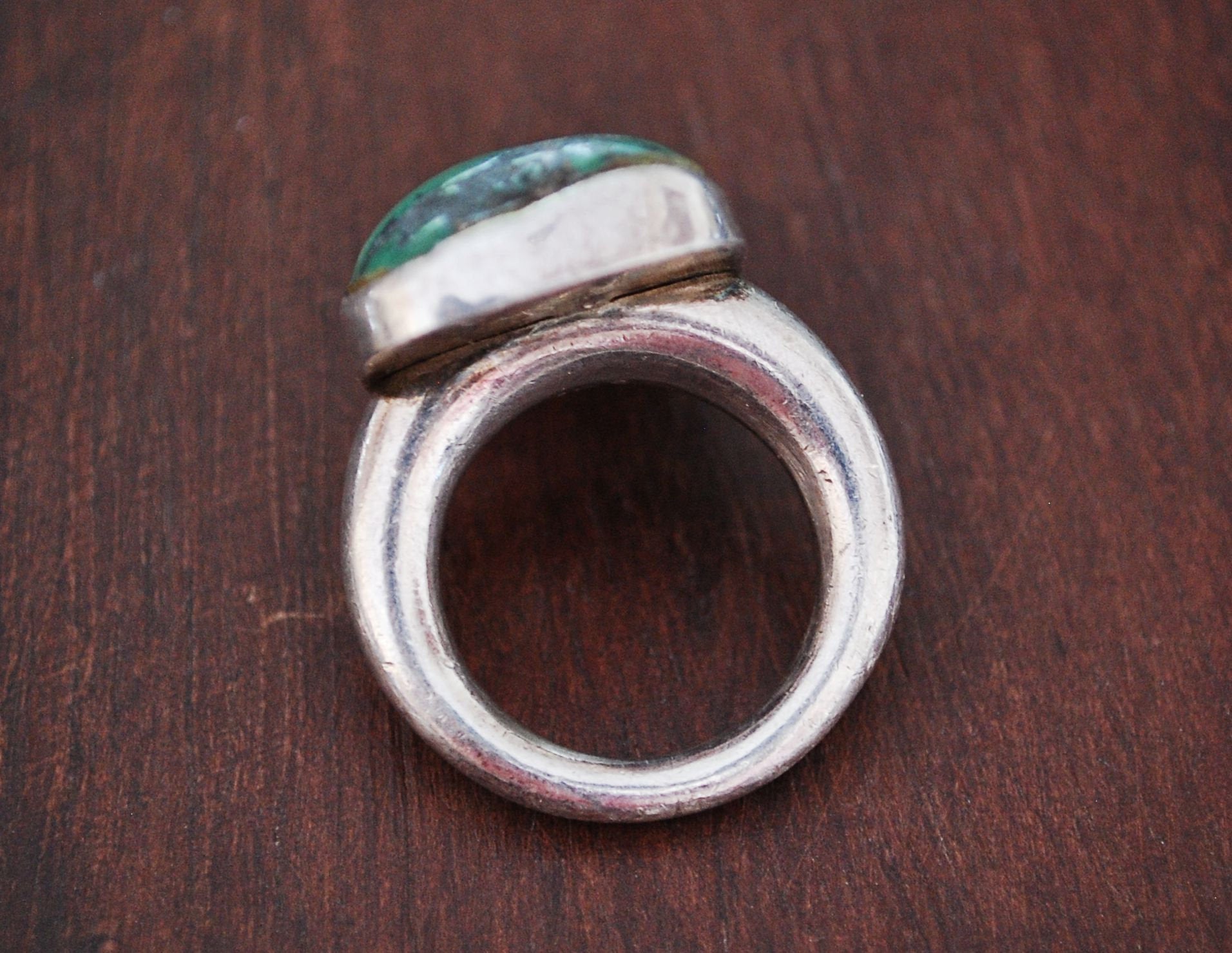 Turquoise Nugget Ring - Size 7.5 - Turquoise Ring - Indian Turquoise Ring - Turquoise Nugget Ring