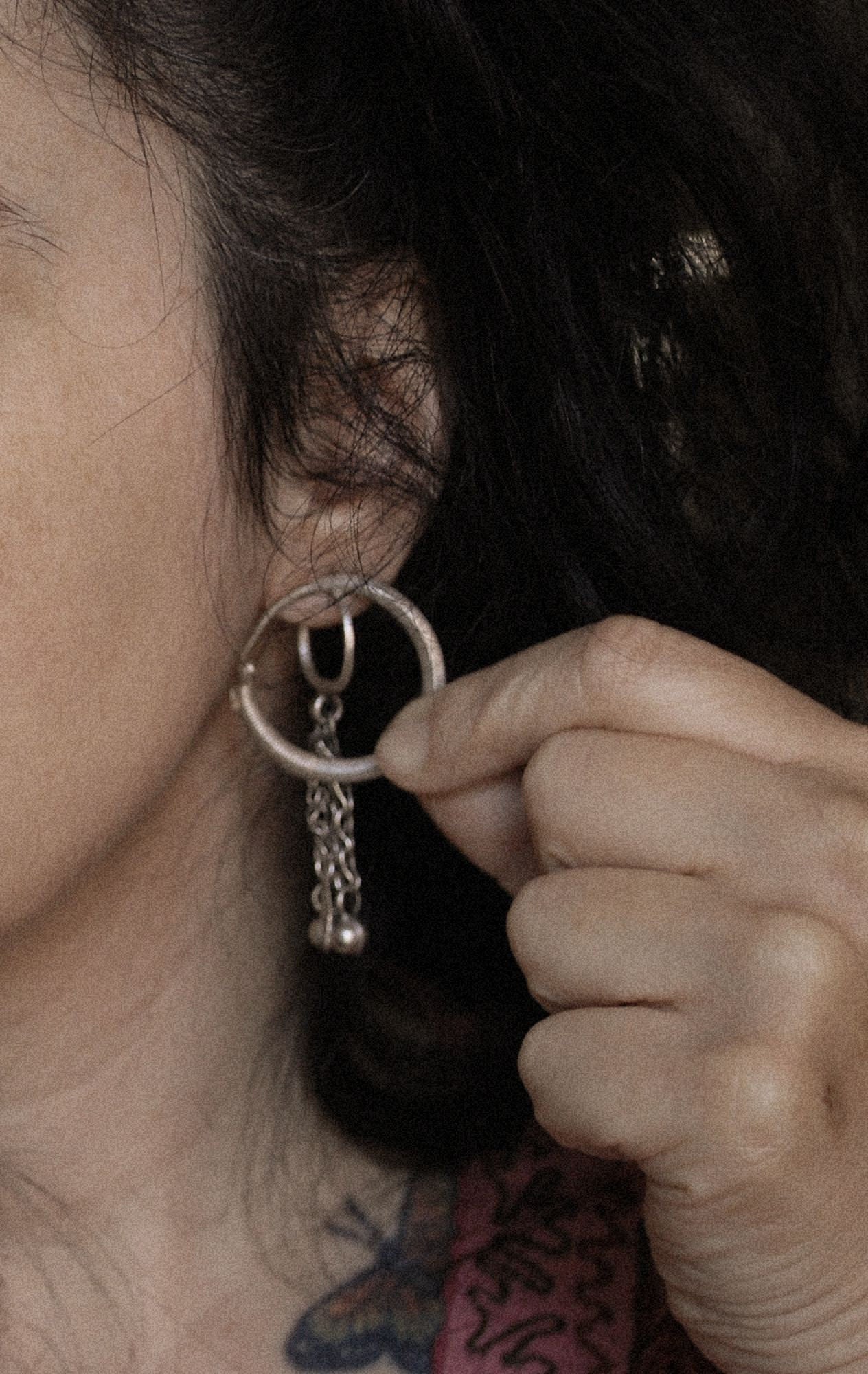 Antique Afghani Hoop Earrings - Kuchi Hoop Earrings - Tribal Hoop Earrings - Afghani Earrings - Afghani Jewelry - Ethnic Hoop Earrings