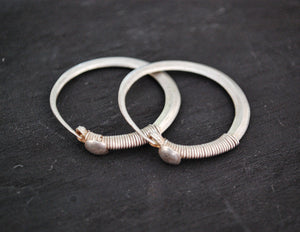 Antique Afghani Hoop Earrings - Kuchi Hoop Earrings - Tribal Hoop Earrings - Afghani Earrings - Afghani Jewelry - Ethnic Hoop Earrings