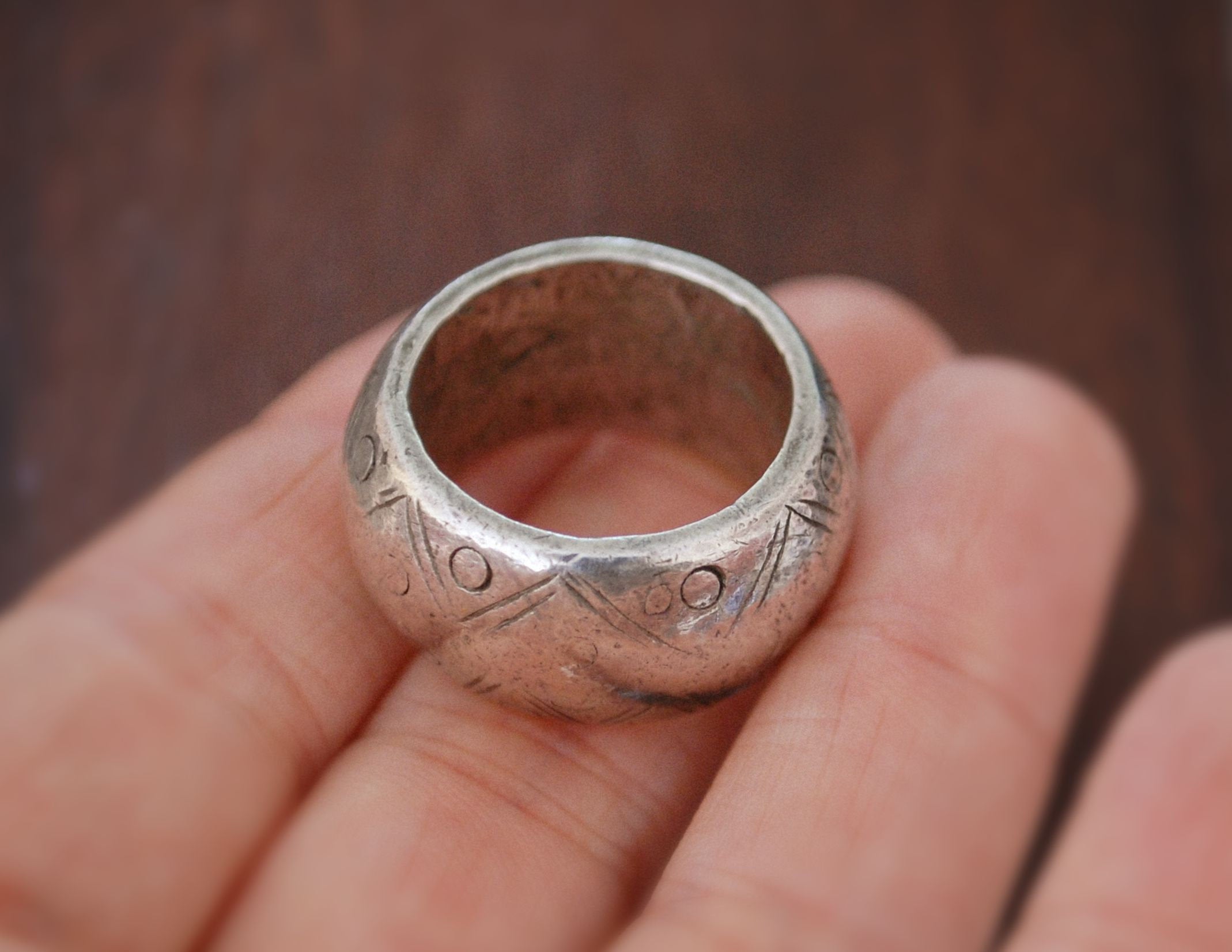 Antique Ethiopian Silver Ring - Size 8 - Ethiopian Jewelry - Tribal Silver Ring - Tribal Jewelry