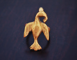 Old Akan Bird Ring - Size 10 - Ashanti Bird Ring - Adinkra Bird Ring - African Brass Ring from Ghana