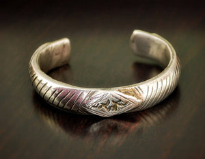 Tribal Cuff Bracelet from Afghanistan - Tribal Silver Cuff Bracelet