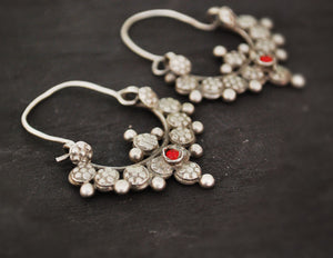Antique Afghani Earrings - Tribal Hoop Earrings - Afghani Hoop Earrings - Ethnic Hoop Earrings - Afghani Jewelry - Tribal Earrings