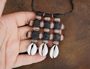 Wodaabe Leather Beaded Necklace