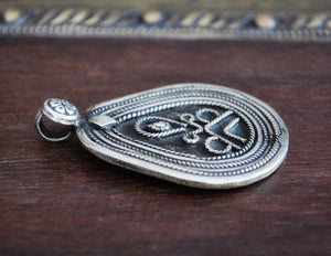 Ethnic Indian Silver Amulet - Rajasthani Jewelry - Rajasthani Silver Pendant - Ethnic India Pendant - Rajasthan Jewelry