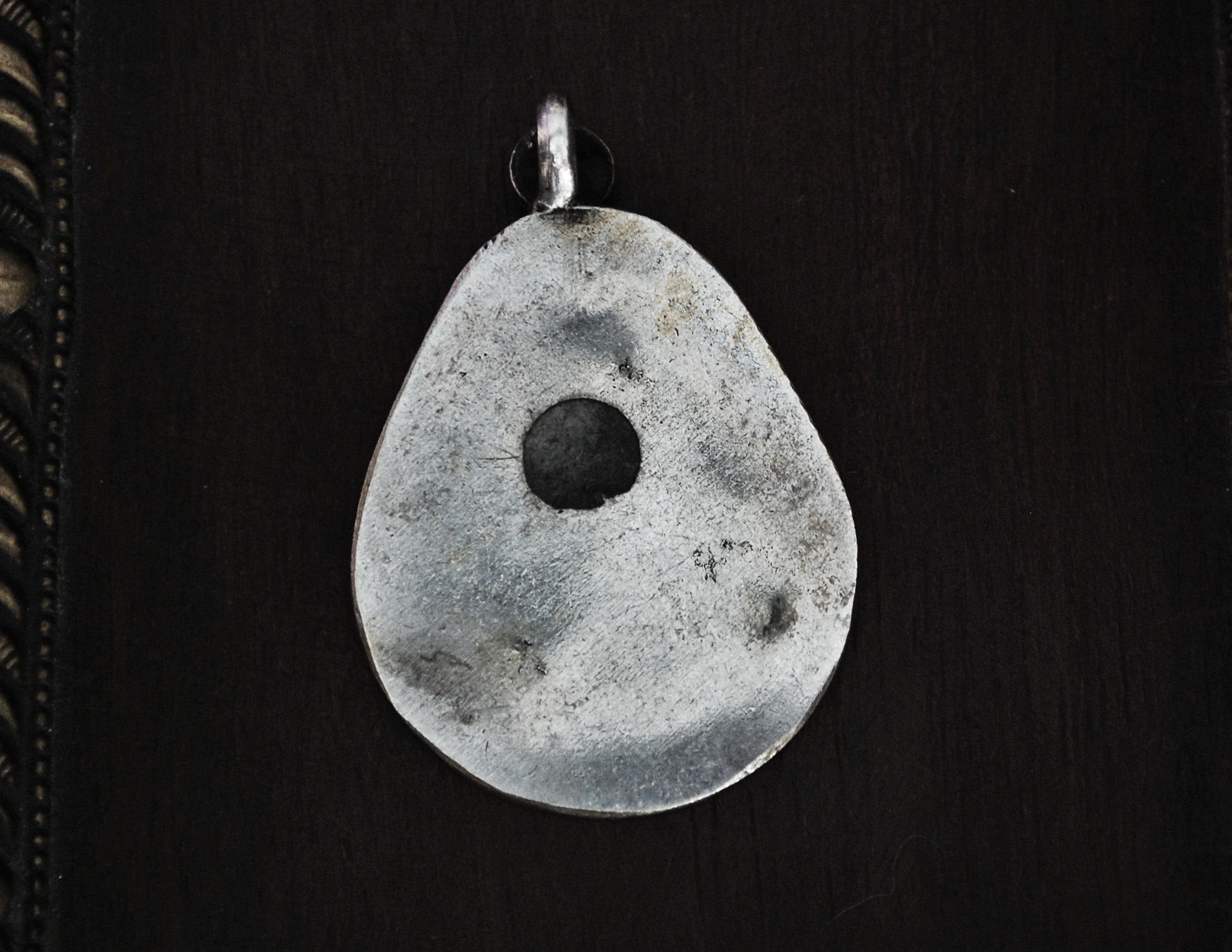 Ethnic Indian Silver Amulet - Rajasthani Jewelry - Rajasthani Silver Pendant - Ethnic India Pendant - Rajasthan Jewelry