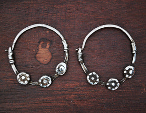 Antique Afghani Tribal Hoop Earrings