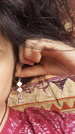 Antique Afghani Earrings - Tribal Nooristani Earrings