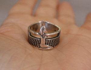 Egyptian Goddess Isis Ring - Size 7+ - Egypt Silver Ring - Goddess Isis - Egyptian Ring - Egyptian Jewelry