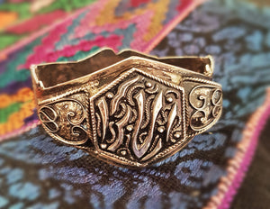 Tunisian Calligraphy Bracelet - Tunisian Hinged Bracelet - Ethnic Tribal Bracelet - Tunisian Jewelry - Berber Bracelet - Berber Jewelry