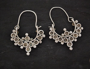Antique Afghani Earrings - Tribal Hoop Earrings - Afghani Hoop Earrings - Ethnic Hoop Earrings - Afghani Jewelry - Tribal Earrings