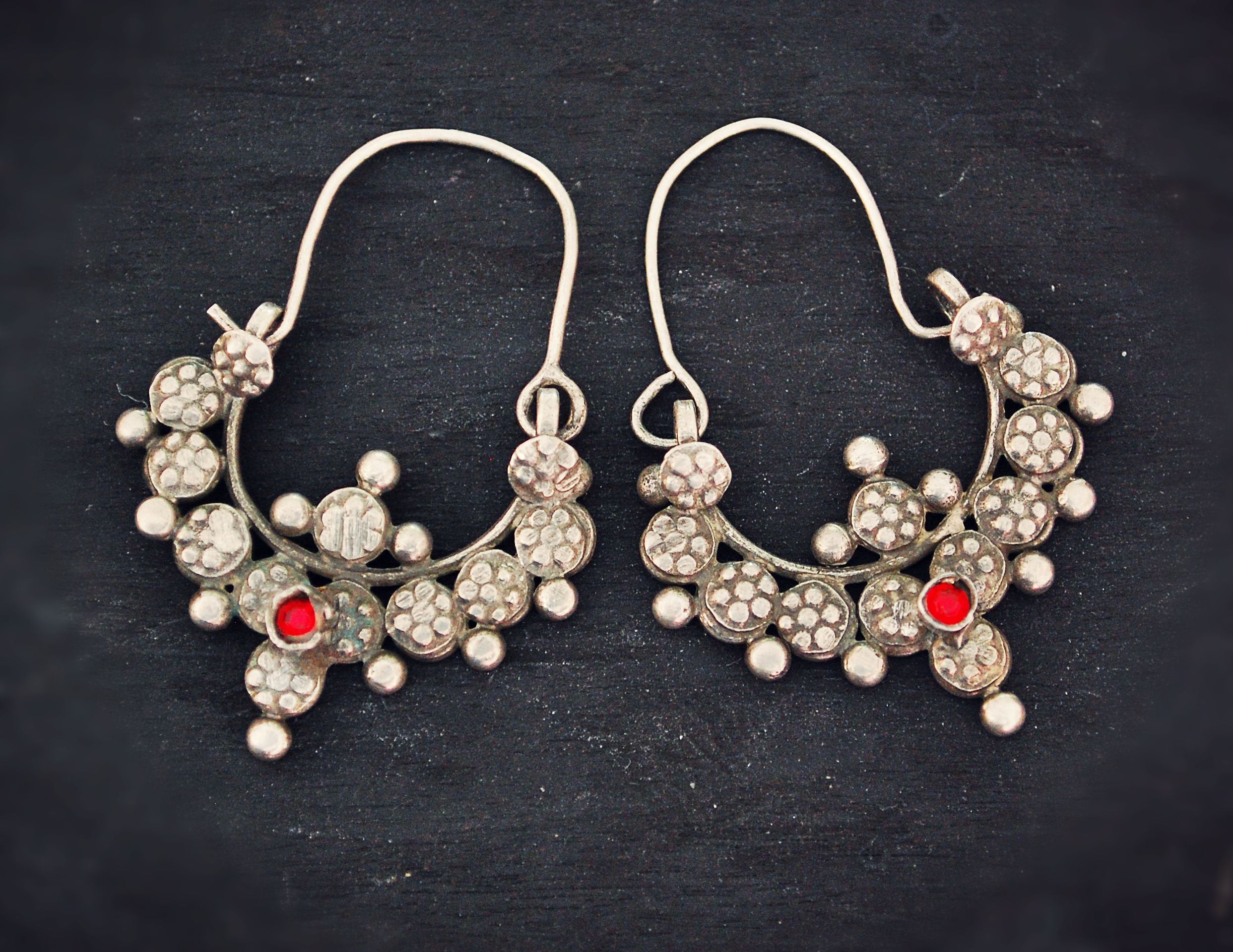 Bhavi Jewels Oxidised Plated Jhumki Earrings
