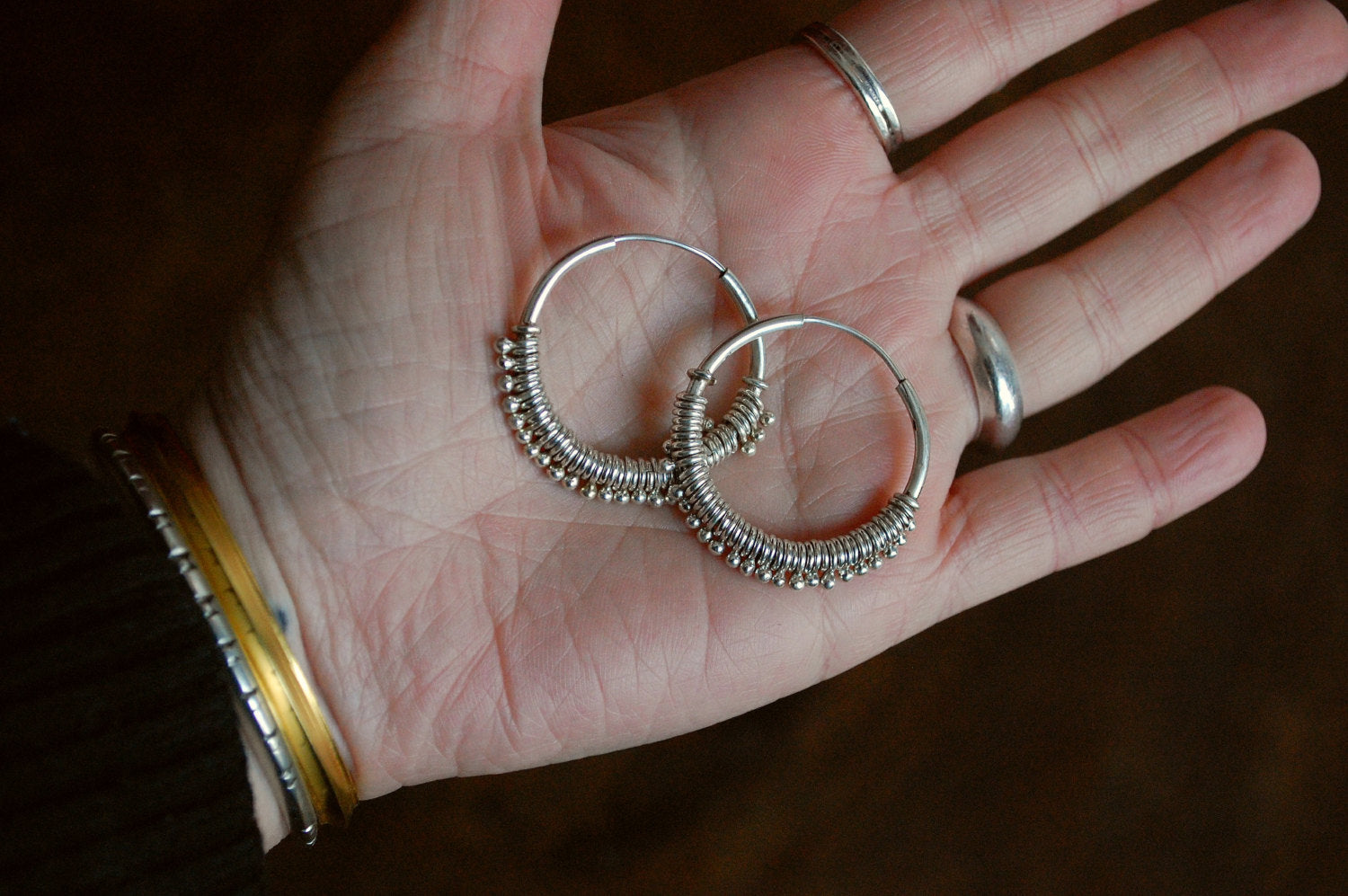 Indian Ethnic Hoop Earrings