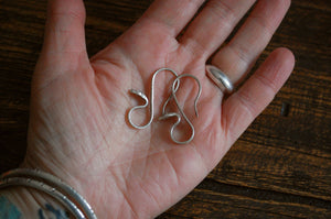 Snake Earrings - Silver Snake Earrings - Snake Jewelry - Boho Snake Earrings - Snake Silver Earrings