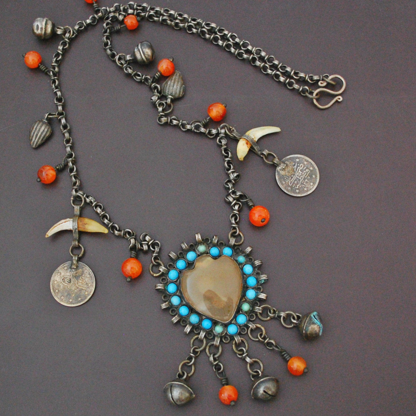 Rare Kurdish Pendant Coins Necklace