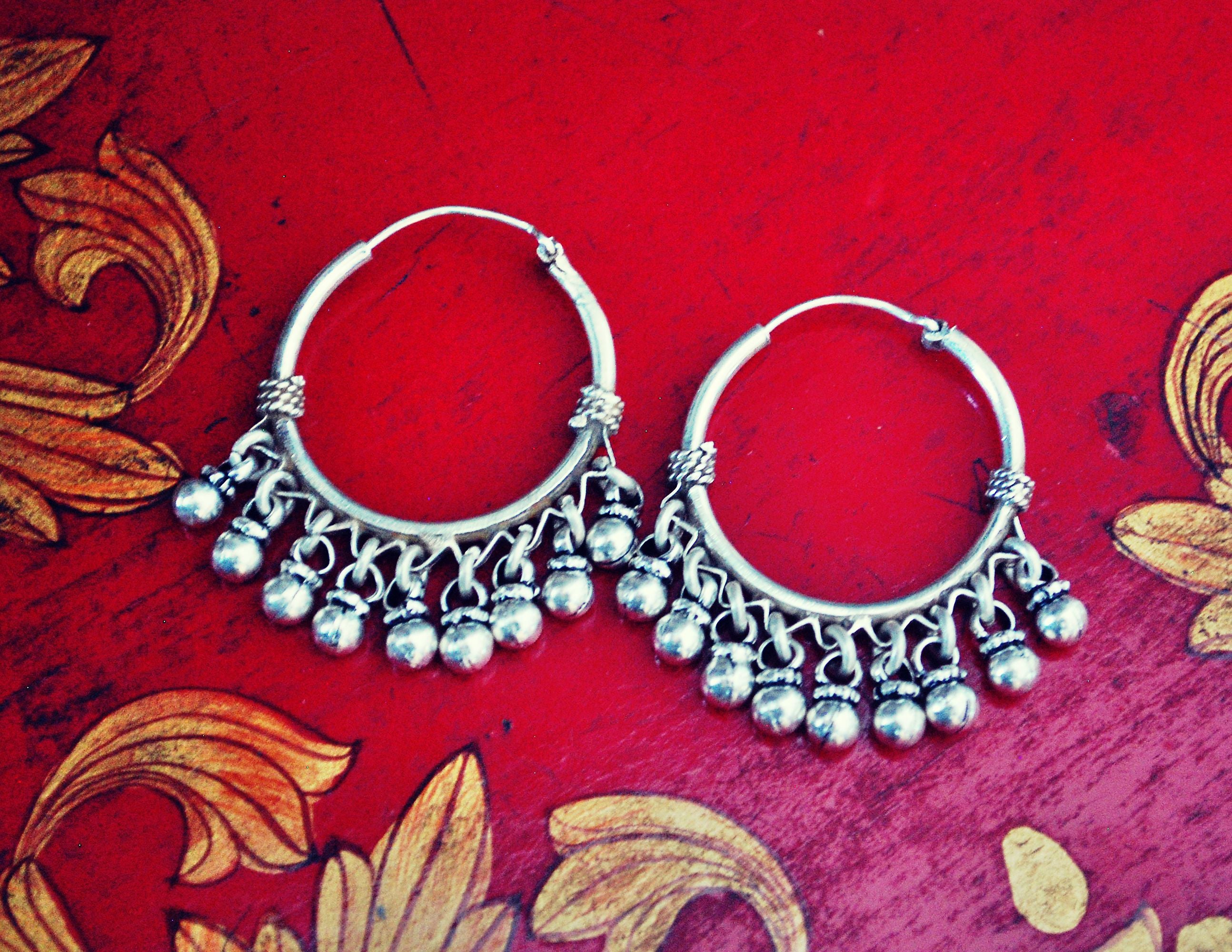 Rajasthani Hoop Earrings with Bells